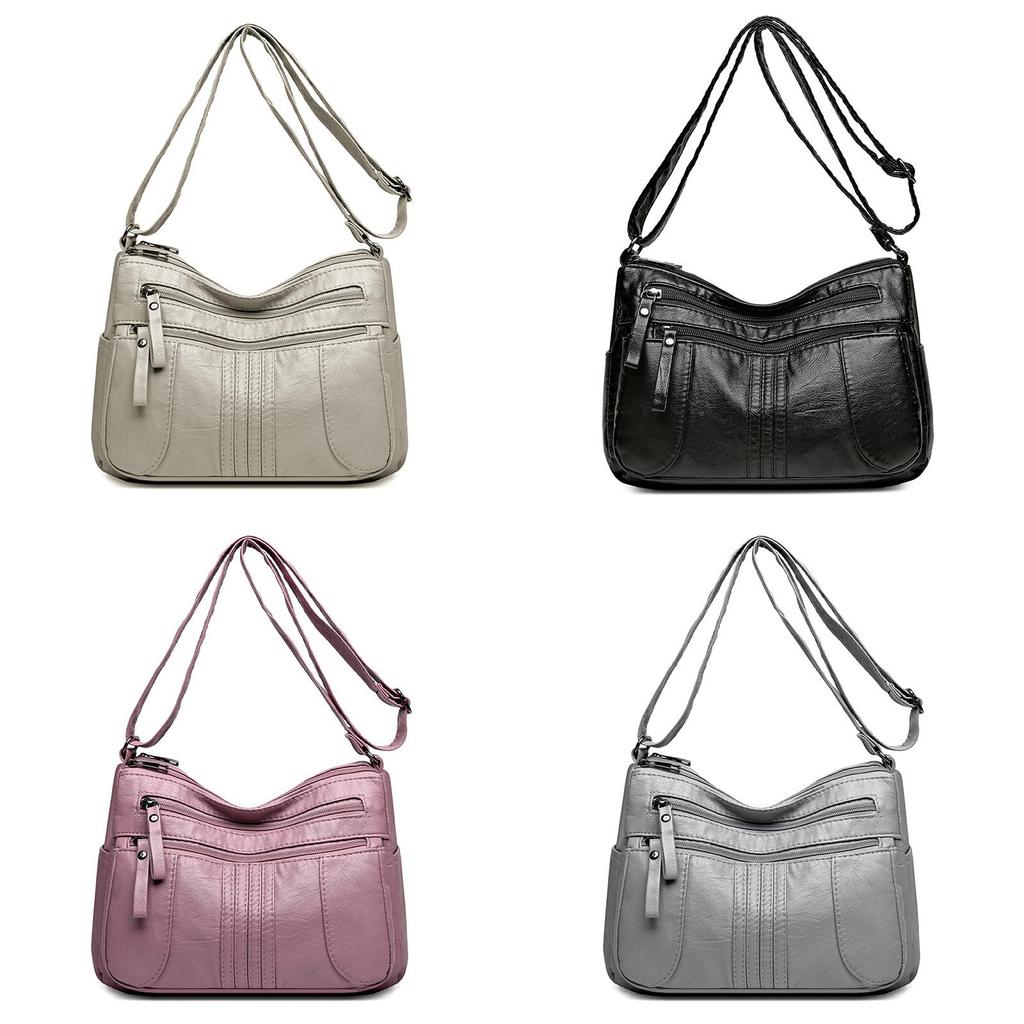 Klassische Polyestertasche für Damen mit Reißverschluss und Innentasche für den täglichen Gebrauch