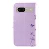 For Google Pixel 8a Leather Wallet Case with Strap Dandelion Imprint Phone Stand Cover