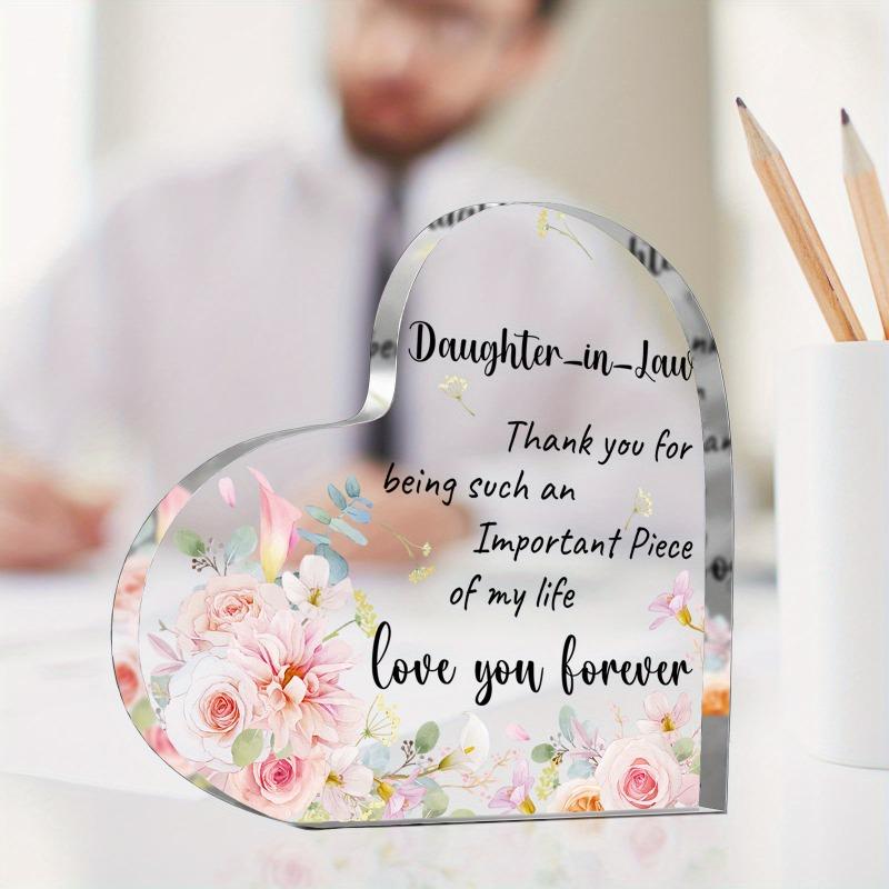 2D Flat Acrylic Plaque for Daughter-in-Law, Thank You Gift, Suitable for wall decoration, porch, room, villa, accents Home, Hallway, or Workplace - Ru