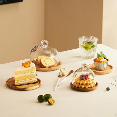 Cake Stand with Dome Dessert Serving Plate Display Platter for Birthday