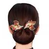 Rhinestone Flower Hair Clip,Whale Tail Rhinestone Flower Hair Clip,Lazy Hair Curler Deft Bun Maker,Ocean Blue Feather Hairpin