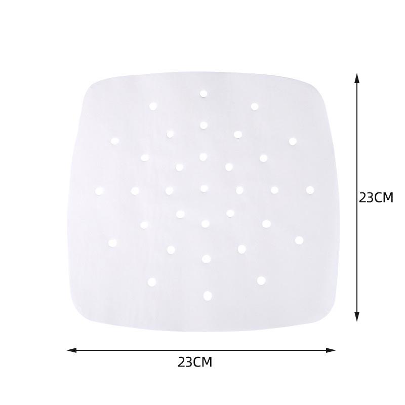 Square Oil-Absorbing Air Fryer Paper with Holes for Baking, Oven, and Steaming
