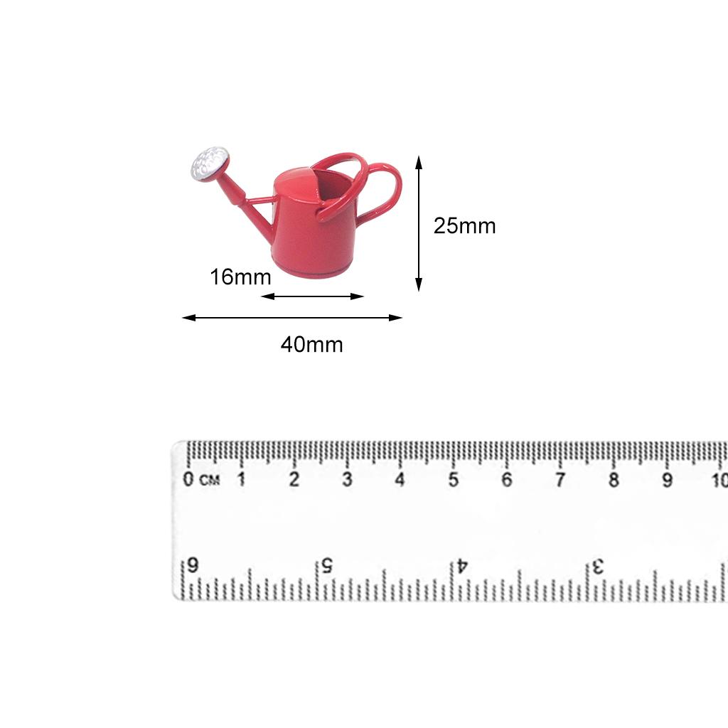 1:12 Scale Metal Watering Can Garden Miniature Decoration for Children Kids Dolls Access Dollhouse Miniature Furniture