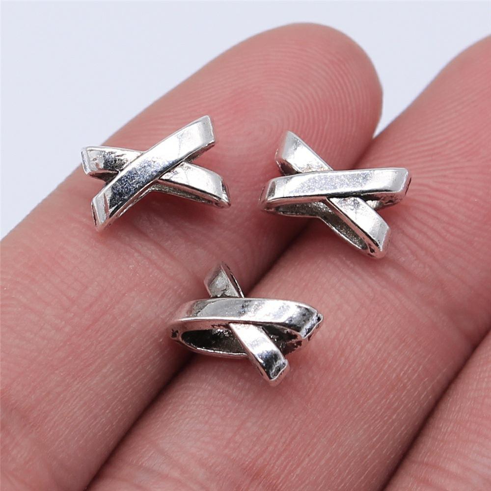 

10pcs Antique Silver Color European Big Hole Beads Charm Jewelry Accessories For Bracelet Making