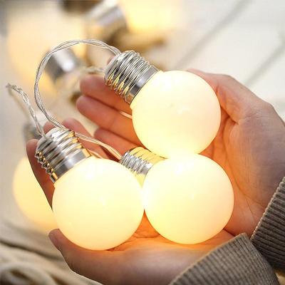 BIG Ball 10 LED String Lights Outdoor Chain Lights Garland Lights Bulb Fairy Lights Party Home Wedding Garden Christmas Decor