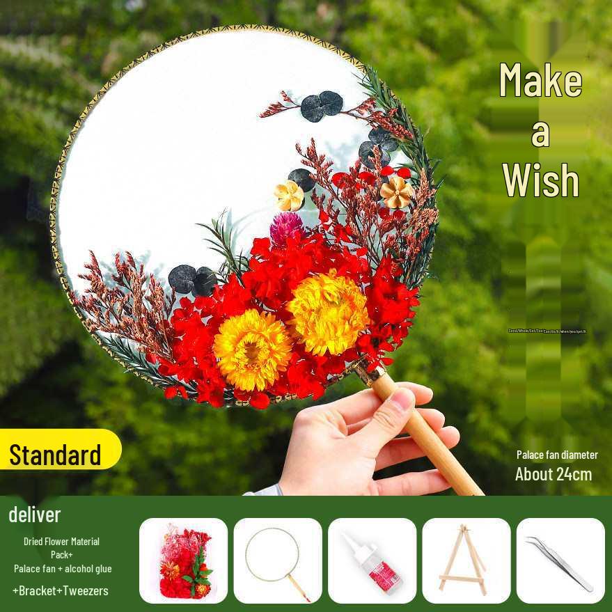 Dried Flower Fan DIY Kit for International Women's Day - Team Building & Handmade Gift