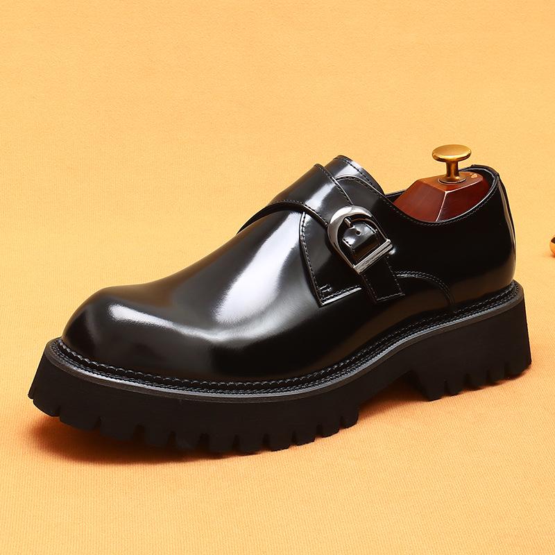 Pre-Sale: Men's Genuine Leather Thick-Soled Monks - British Business Casual