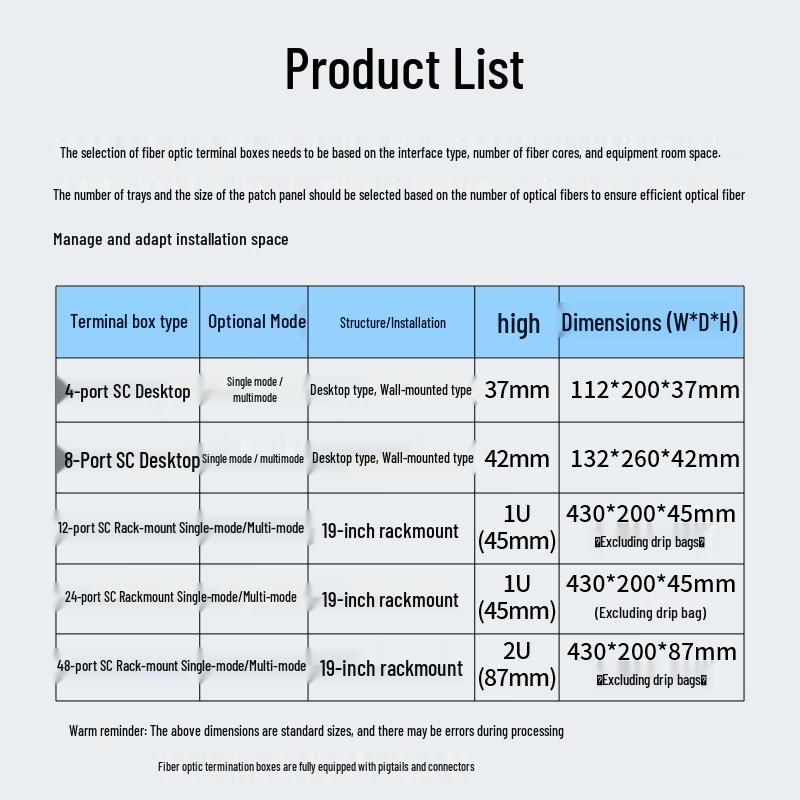 Boyang Fiber Optic Terminal Box