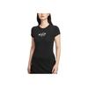 Nike Odzież sportowa Chill Knit Dopasowany T-shirt z krótkim rękawem i okrągłym dekoltem Damskie topy Czarny HF9723010