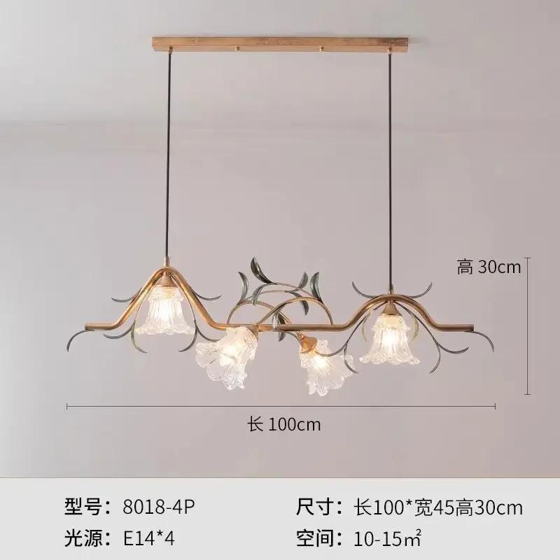 American Pastoral French Flower Chandelier – Creative Pendant Lamp for Dining Room, Bar & Bedroom Decor