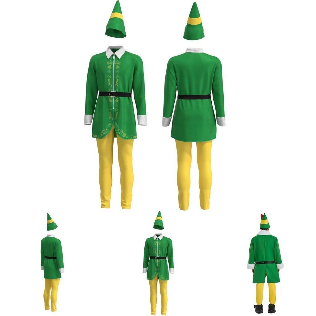 Herren Elfen Kostüm Outfit für Weihnachts- und Halloween-Partys
