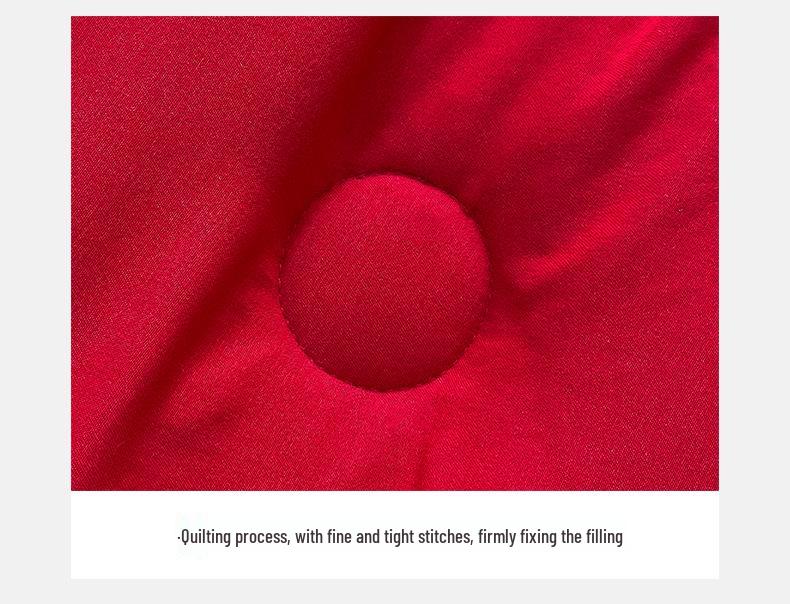 Four-Piece Red Bridal Chamber Wedding Bedding Set with Embroidered Duvet Cover and Bed Sheet.