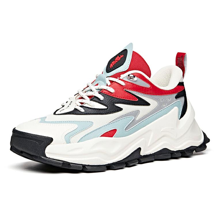 Anta Hot Life Collection, Casual Breathable Low Top Chunky Sneakers Men's Red White 912028880-3