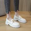 Women's Shoes Heel Retro College Style Loafers One Foot Stirrup Flat Shoes Plus Size Casual Office Shoes