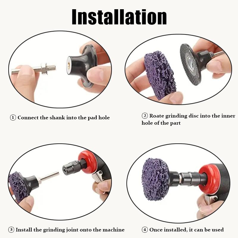 10/21Pcs 2-Inch Polishing Strip Discs Wheel Set with Holder for Paint Removal Grinding Clean Surface Preparation