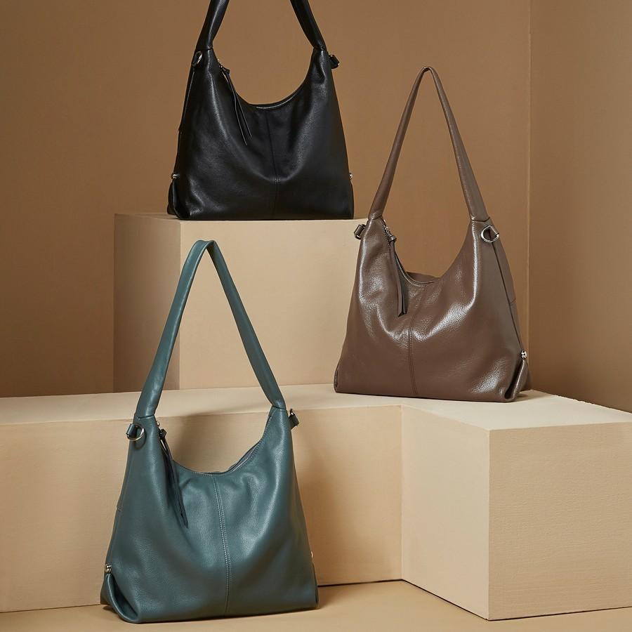 Leather Large Capacity Foreign Trend Fashion Solid Color Casual Commuting Shoulder Tote Bag Women'S Bag