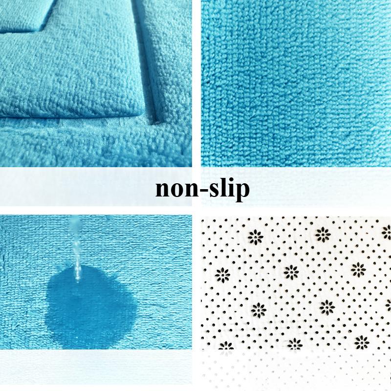 Thickening Bathroom Cashmere Mat Bath Non-slip Carpets In Wash Basin Bathtub  Floor Rug Shower Room Doormat Memory Foam 3D Pad