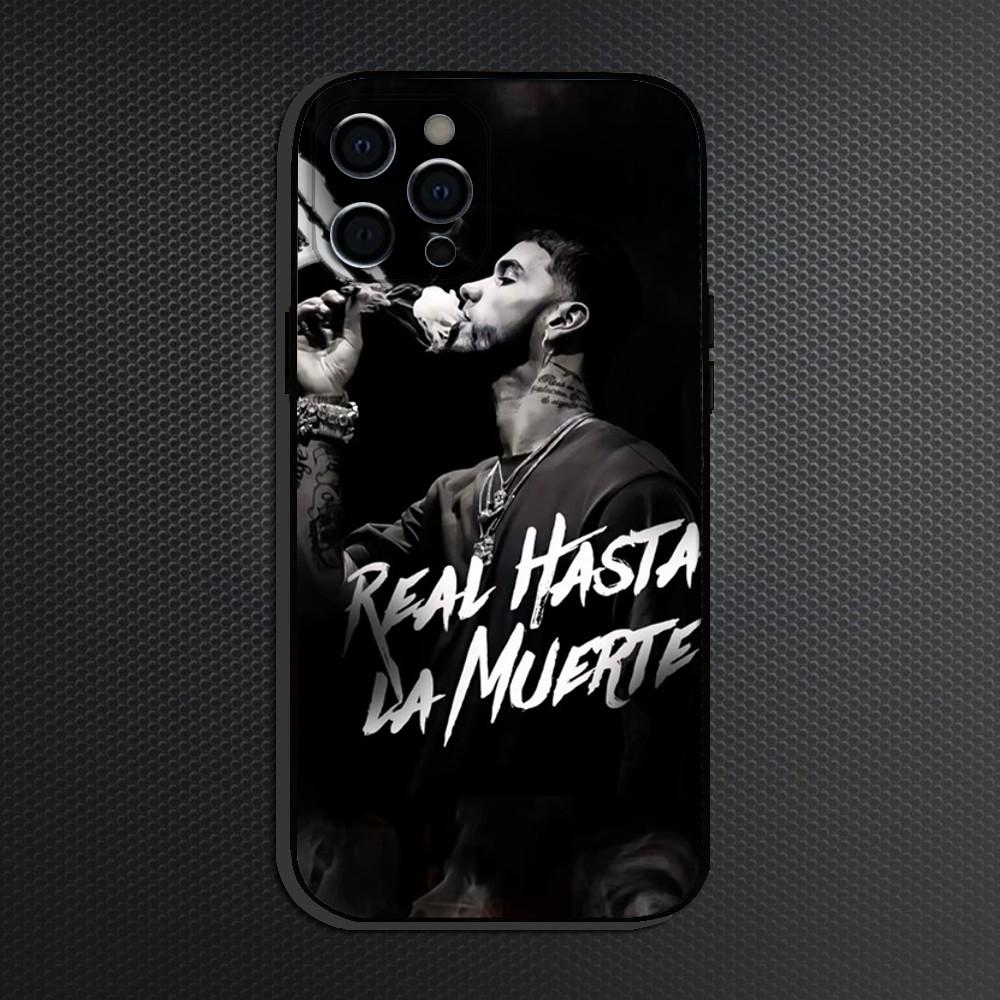 

Rapper A- Anuel AA Phone Case For iPhone 16,15,14,13,12,11 Plus,Pro Max,XS,X,XR,SE,Mini,8,7,Soft Silicone Black Cover iPhoneXSMAX