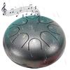 Sourirewu Rain Chakra Drum 8-Tone Steel Tongue Drum 6-Inch Outdoor Garden Ethereal Musical Instrument with Drumsticks Suitable for Beginners and