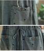 Denim Hooded Camisole with Long Loose [Mouhoukyo] Women's Dress, Sleeveless, Tunic, Dress, All-in-One, Pockets, Length, Fit, Figure-Flattering,