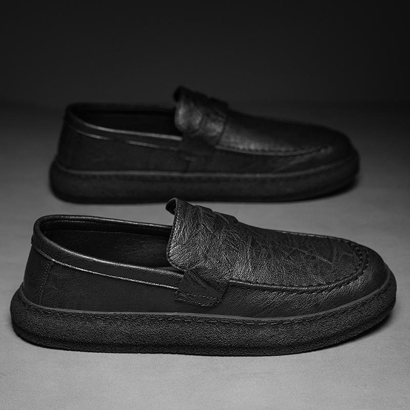 FashionSpring Autumn Leather Loafers Slip On Fashion Shoes Outdoor Casual Classics Casual Breathable Driving Men Shoes Male Moccasins