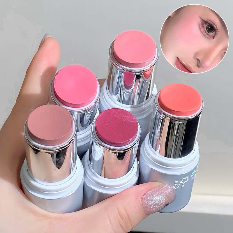 Cappuvini Multi-Use Cream Blush Stick For Eyes Lips & Cheek Nourishes & Moisturizes Long-Wearing Blendable Waterproof Smooth