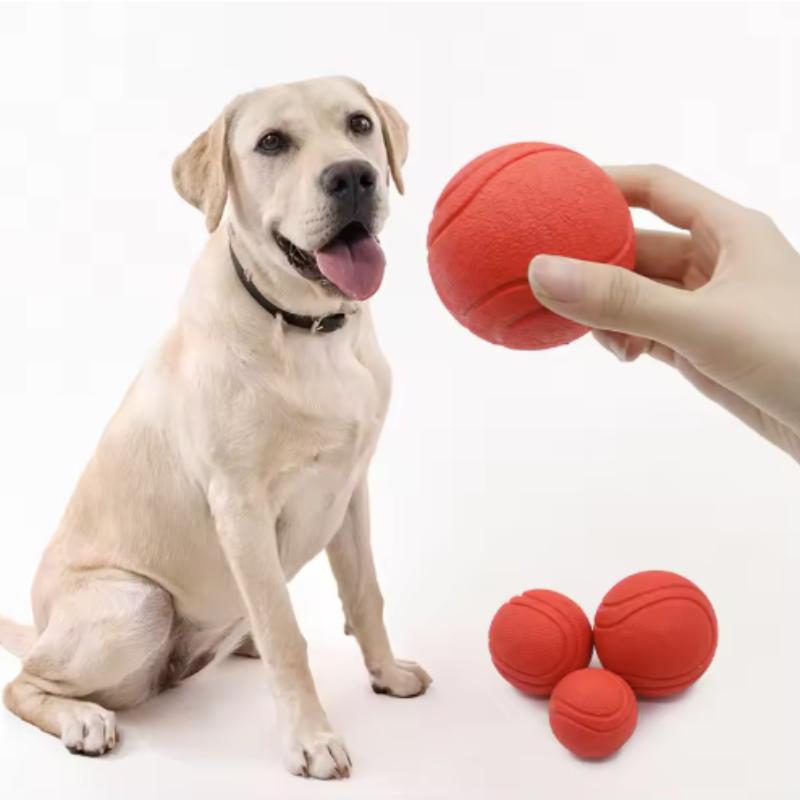 New Pet Solid Elastic Rubber Toy Ball Bite Resistant Cat/Dog Ball Outdoor Training Tool for Teeth Cleaning