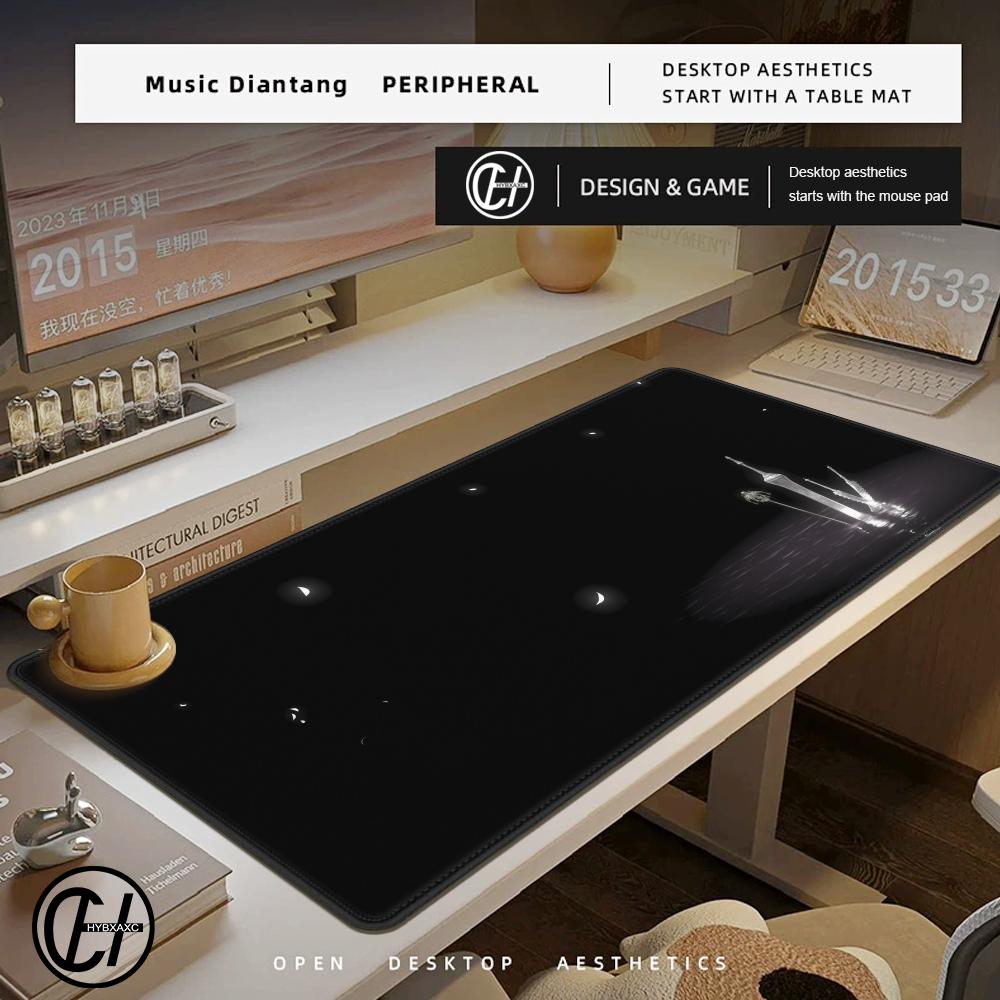 Black Mausepad Art Table Mouse Gamer Accessories Pad On The Table Laptop Anime Mouse Mats Kawaii Gaming Laptop Office Hybxaxc