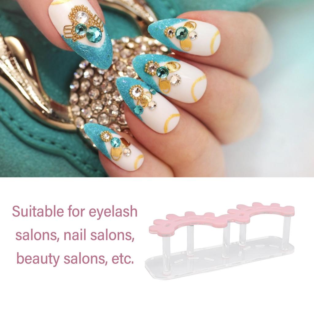 Eyelash Tweezer Holder 8 Hole Pink Thickened Plastic Lash Extension Tweezers Stand for Beauty Salon