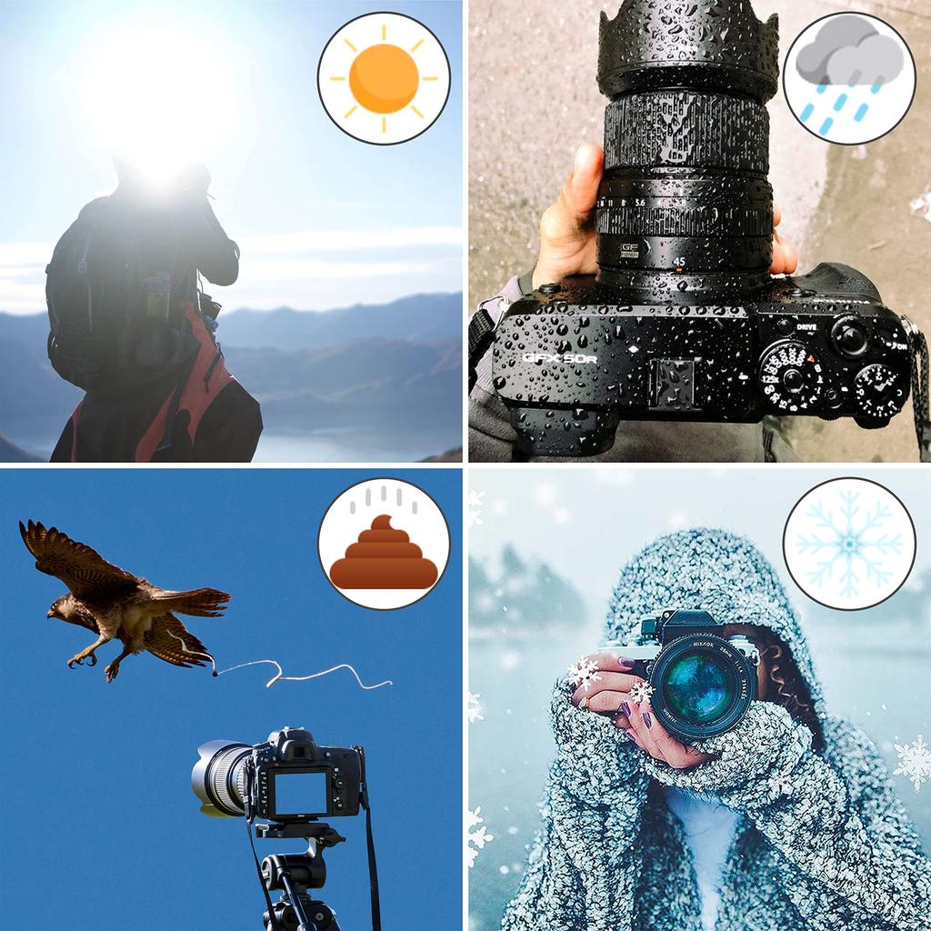BelTech Hot Shoe Protects Your Camera from Bird and Waterproof Camera Accessory Umbrella/Sunshade, Rain, Droppings, Sun, Snow, (Small)