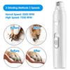 Electric Dog Nail Grinder Painless LED Light Pet Nail Grinder with Polisher Wheel 2-Speed Pet Nail Clipper for Pet Paws Grooming
