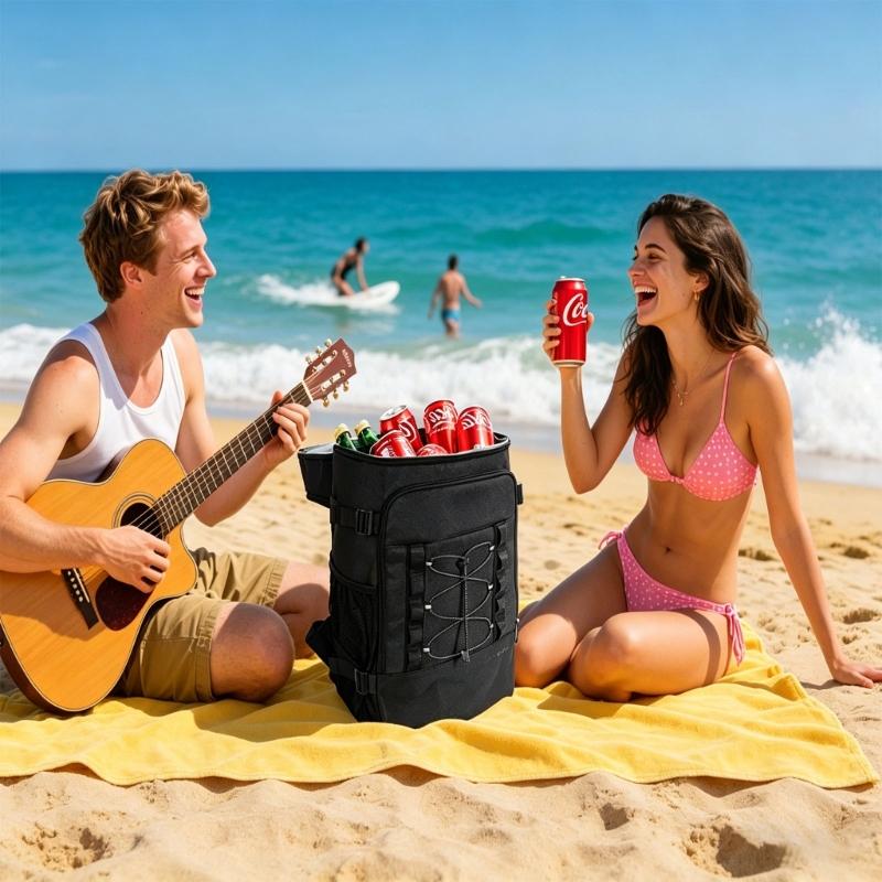 Spacious 40L Insulated Holder For Beach Outings Having Separate Storage Sections And Easy To Carry Design