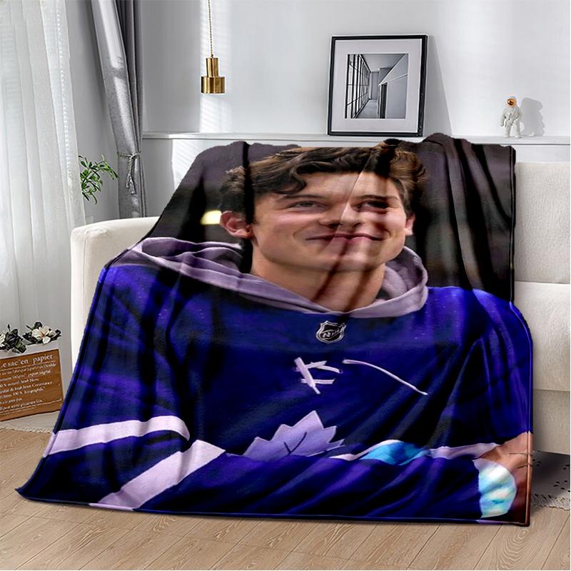 3D Shawn Mendes Handwritten Singer Soft Plush Blanket,Flannel Blanket Throw Blanket for Living Room Bedroom Bed Sofa Kid Gift