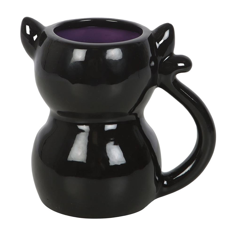 Something Different Cute and Creepy Black Cat Mug