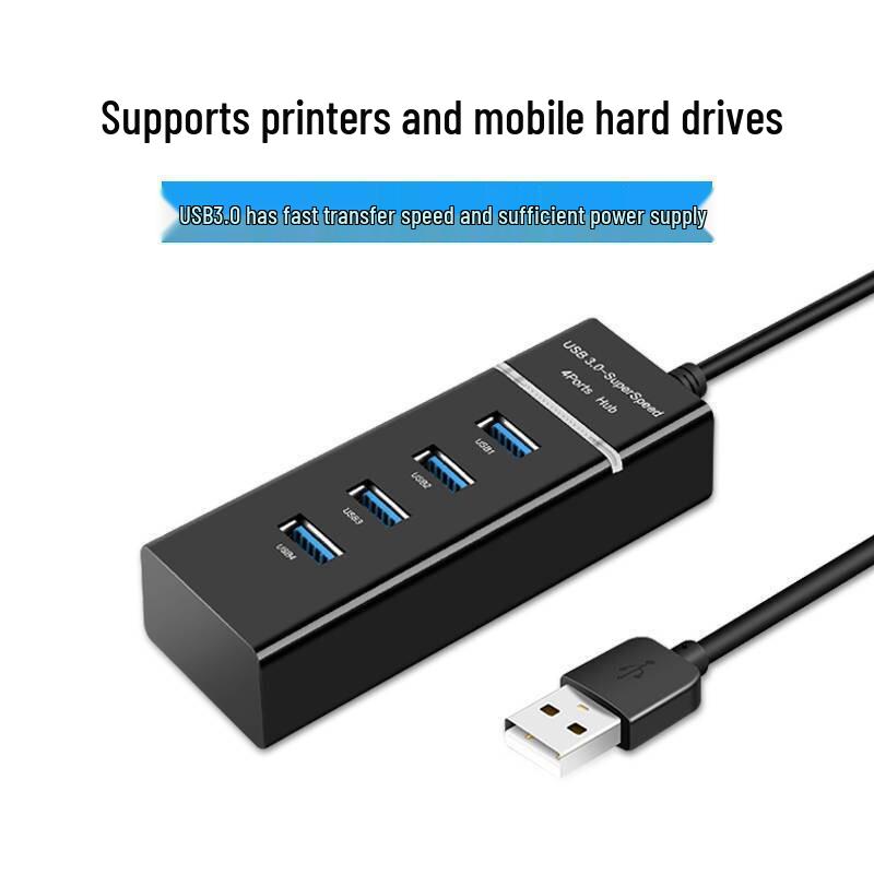 4-Port USB 3.0 and 2.0 Splitter Cable: Portable Multi-Interface Data Hub