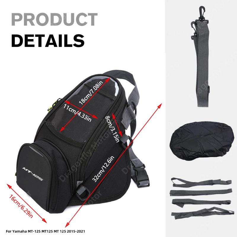 Motorcycle Fuel Bag Mobile Phone Navigation Tank For Yamaha MT-125 MT125 MT 125 2015-2025 Small Oil Reservoit Package
