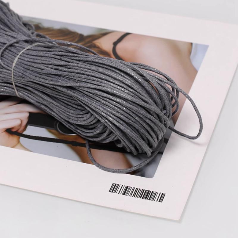 About 45m Wax Thread Cotton Cord Waxed Cotton Braided Rope for Braided Macrame Sewing Tools DIY Handmade Braided Rope Crafts