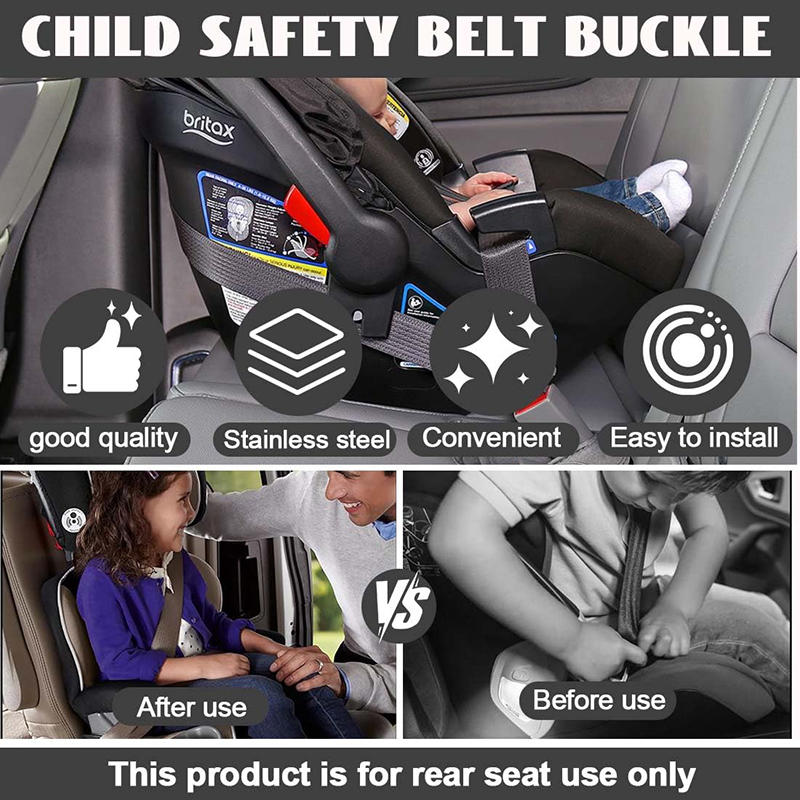 Car Seat Belt Buckle Cover Protector - 1-Pack Soft Silicone Safety Latch Guard for Child Proof Scratch Prevention Universal Fit Black