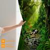 Tropical Jungle Rainforest Trees River Rocks Shower Curtain,Bathroom Shower Curtains Bathtub Home Decor Waterproof Fabric Machin