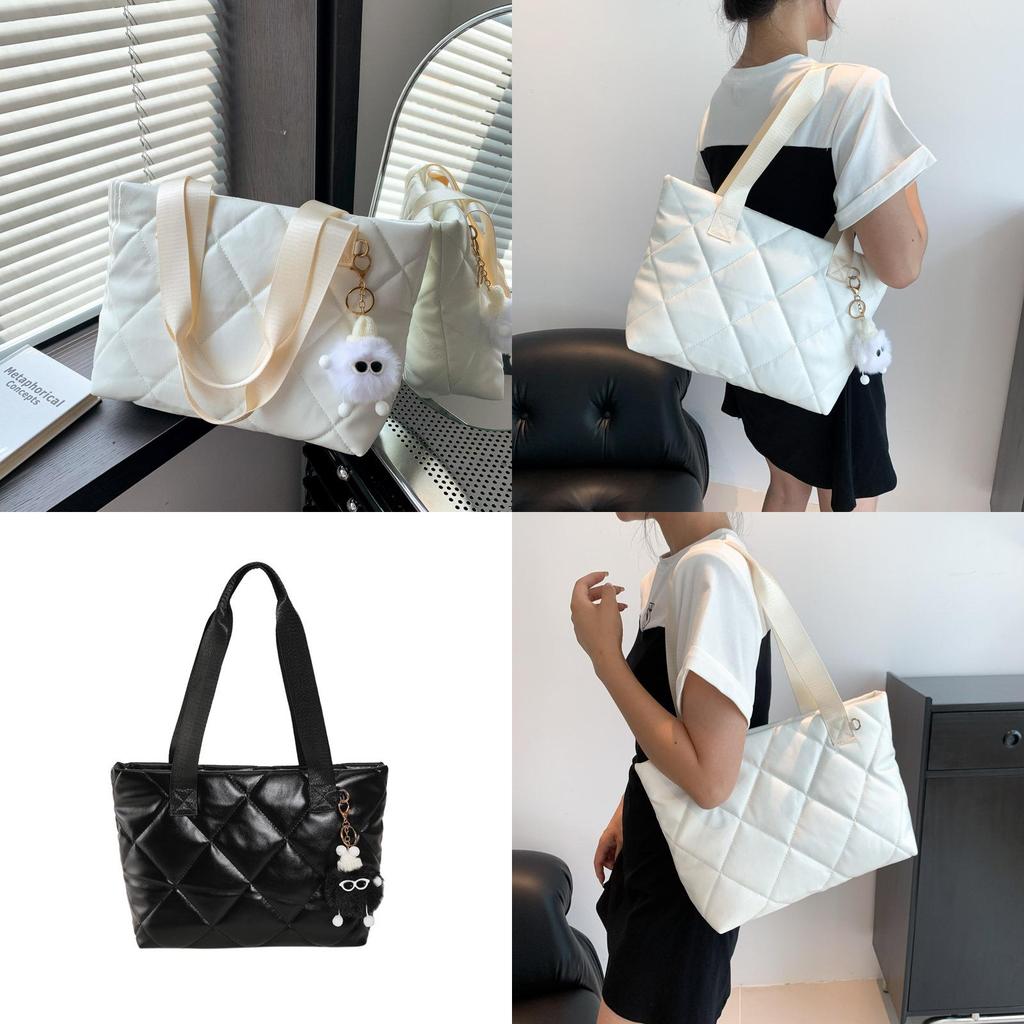 Fashionable Pu Tote Bag For Women Trendy Street Style Large Casual Handbag