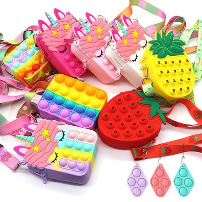 Pop Fidget Crossbody Purse Bags Push Bubble Fidget Sensory Toys