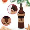 Knitted Santa & Snowman Wine Bottle Covers - Christmas Party Decor