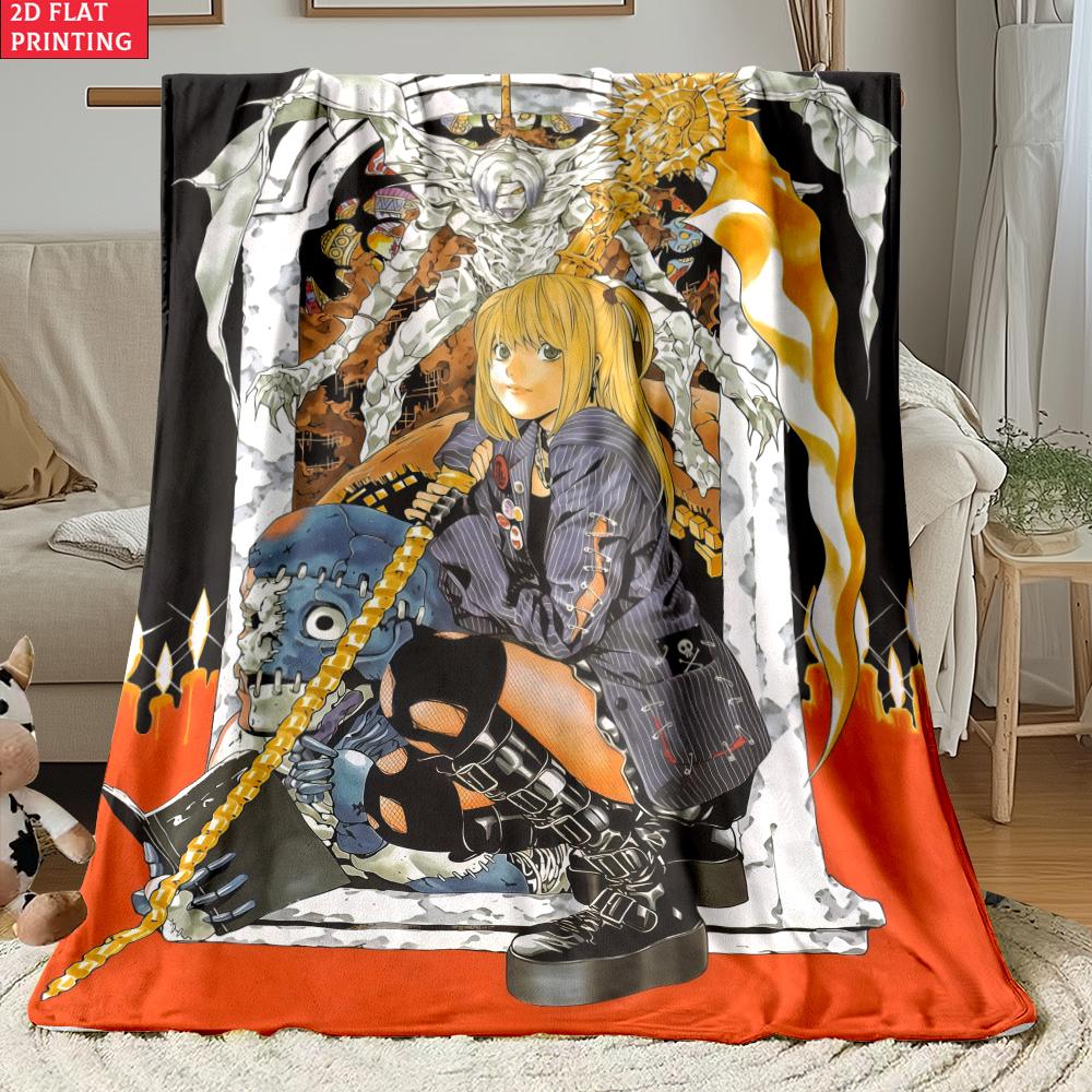 Light Yagami Print Thin Flannel Blanket for Bedrooms,Living Rooms,Sofas Blankets,Lunch Breaks,blankets Fluffy Blanket
