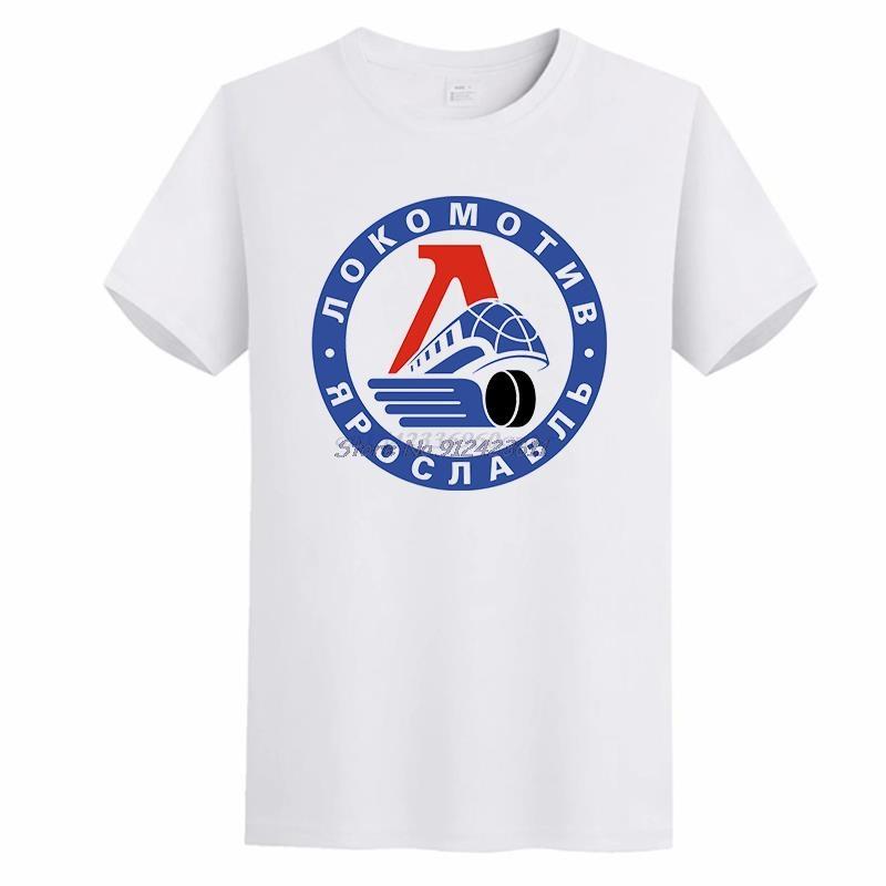 Lokomotiv Yaroslavl Ice Hockey Russian Moscow Atletic Graphic T Shirts Summer Cotton Short Sleeve Tshirts Unisexs Print T Shirt