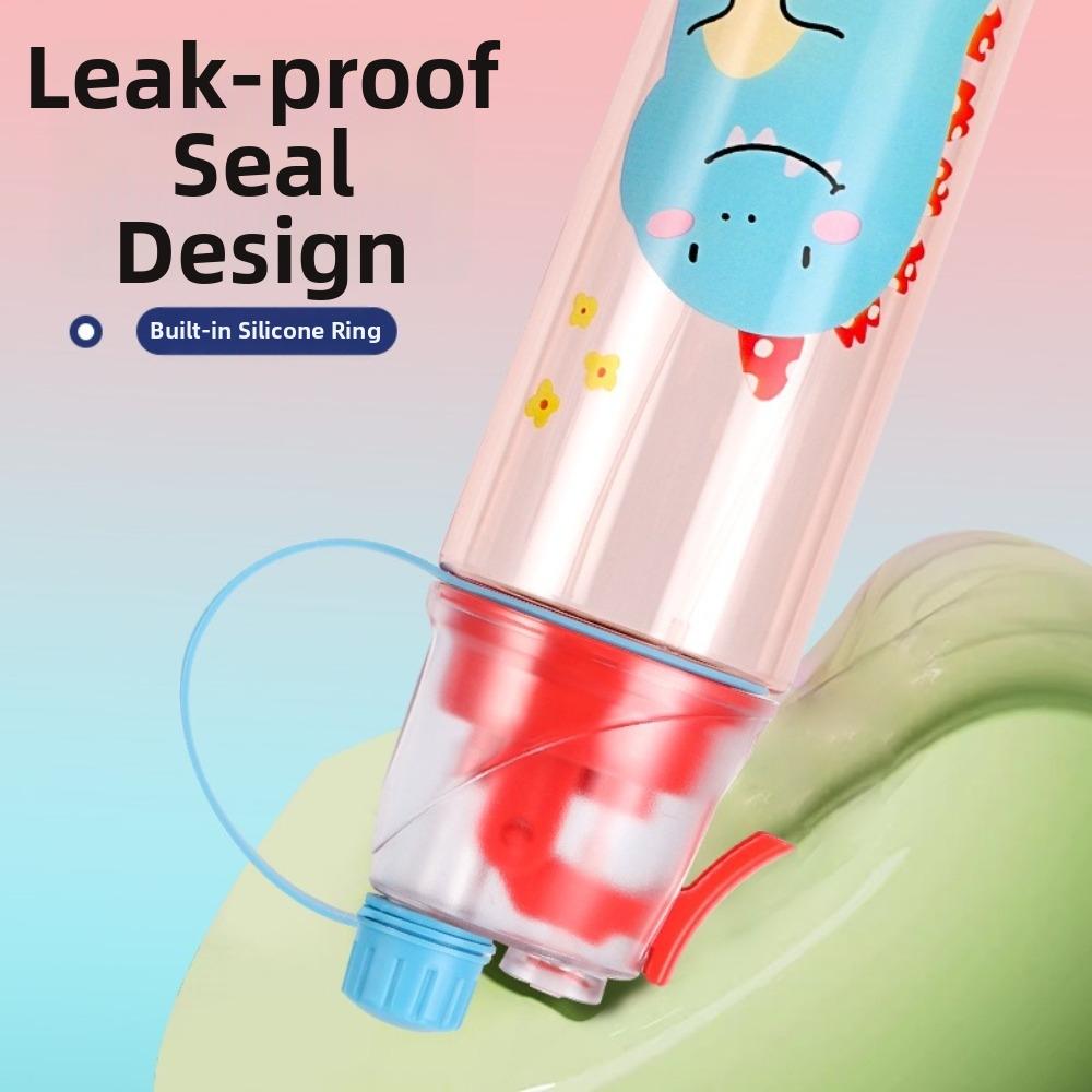 Cartoon Sports Water Cups Transparent Plastic Water Bottles Portable Fitness Drinking Cups Summer
