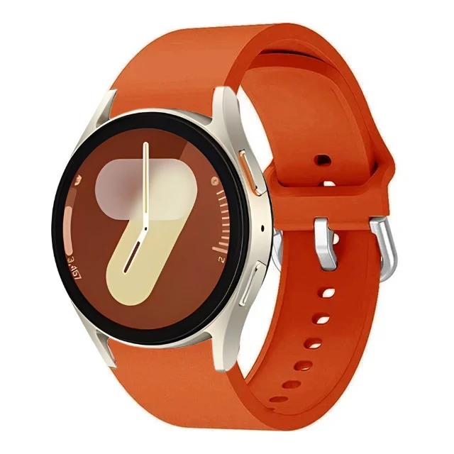 Oryginalny Silikonowy Pasek Do Samsung Galaxy Watch 7/6/5/4 44mm 40mm 5 Pro Sportowa Bransoleta Galaxy Watch 6 4 Classic 47mm 43mm Pasek