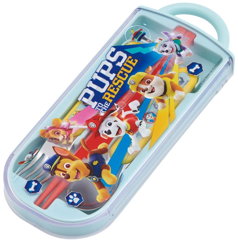 Skater Paw Patrol 23 Trio Set of and Fork for Made In Chopsticks, Spoon, Kids, Antibacterial, Japan, TACC2AG-A