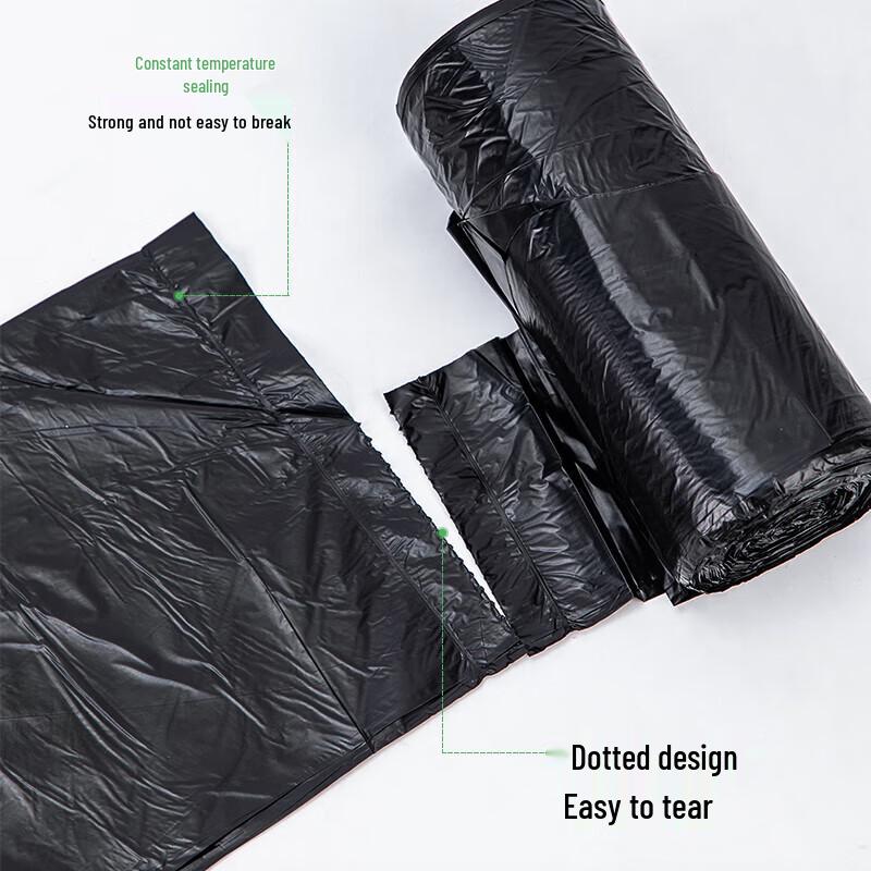 Deli Vest-Type Black Garbage Bags