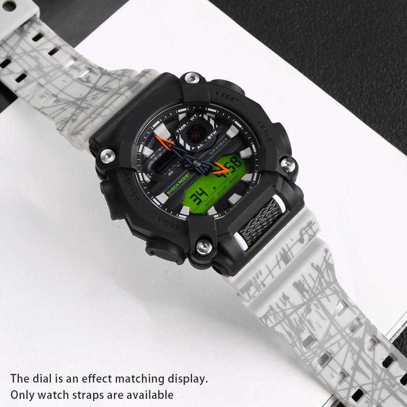 16mm Silikon-Uhrenarmband für Casio G-Shock GA-110 GA-100 GA-120 GA-900 Camouflage Gummi Wasserdicht Herren-Uhrenarmband Armband