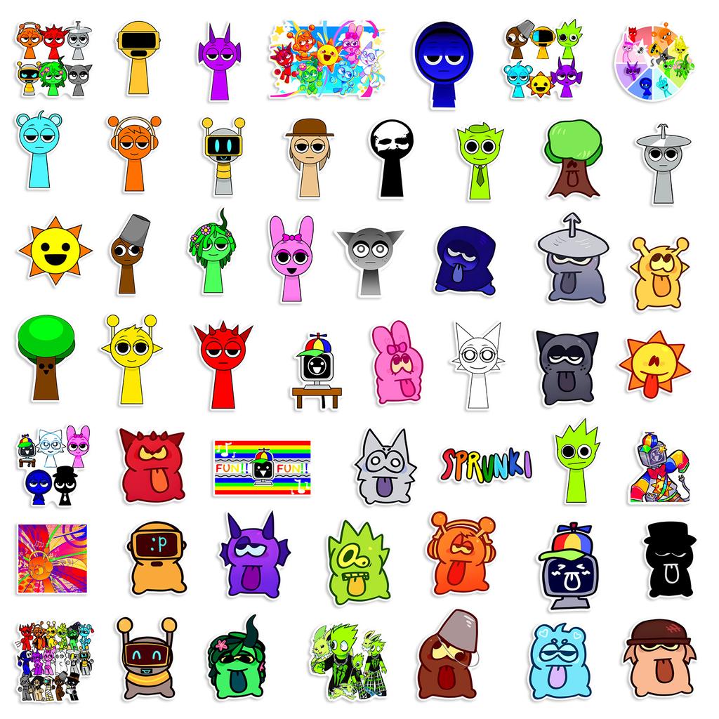 50/100PCS Stickers Funny Music Game Decals DIY Phone Luggage Laptop Skateboard Guitar Bike Car Sticker